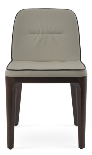 Soho Concept London Wood Chair – Elegant Dining Chair In Camira Blazer Wool, Walnut Frame, Light Grey Fabric, 10-year Guarantee Walnut,Light Grey  Soho-concept-dining-chair-04518