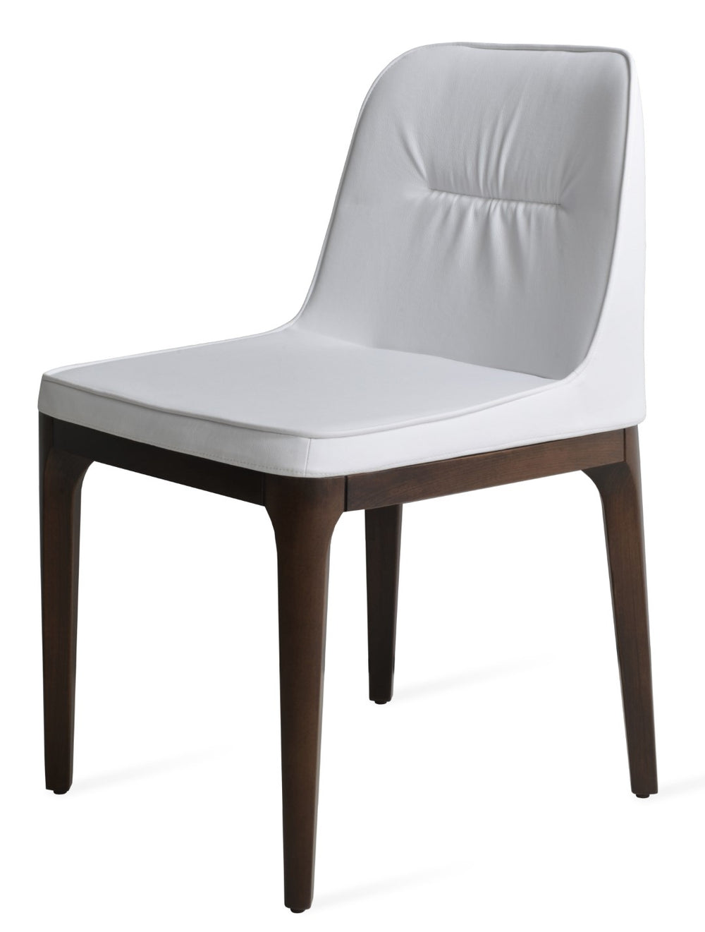 Soho Concept London Wood Dining Chair With 2-year Guarantee - Stylish Leatherette & Soft Boucle, Velvet, Nubuck Options Walnut,White  Soho-concept-dining-chair-04520