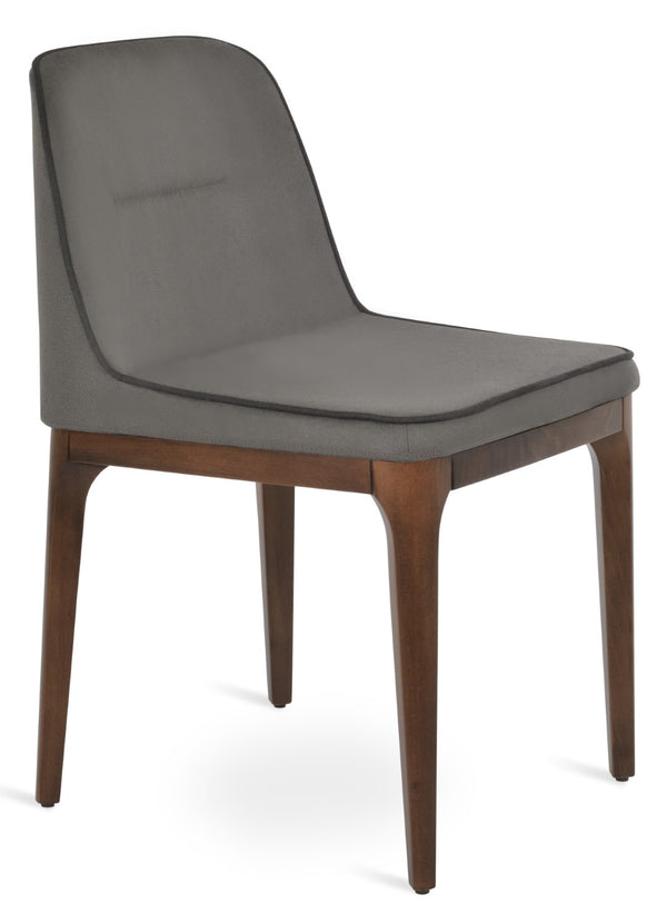 Soho Concept Solid Steel Dining Chair - Elegant Black Paint Or Chrome Finish With Durable Boucle, Velvet, Nubuck Fabrics Grey,Dark Grey  Soho-concept-dining-chair-04527