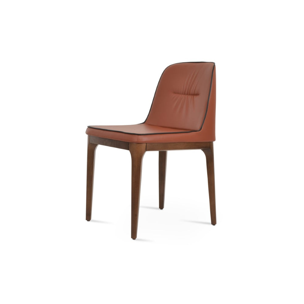 Soho Concept Celine Pouf Dining Chair - Stylish Nubuck & Velvet Fabrics, 10-year Guarantee, Limited Stock! Black  Soho-concept-dining-chair-04529