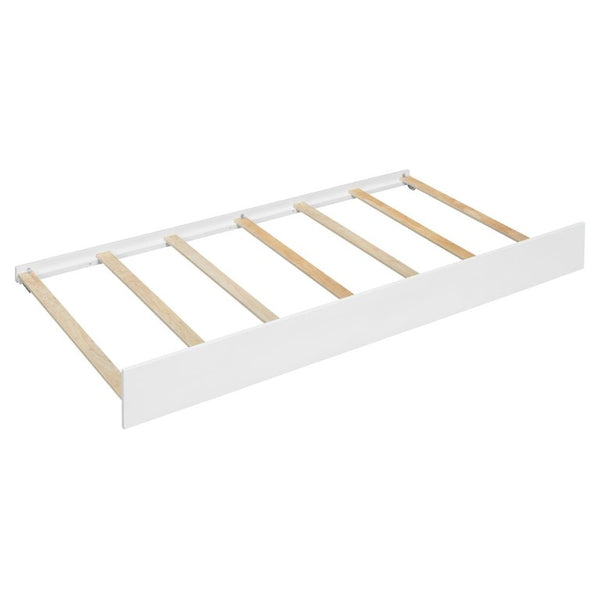 English Elm Full Size House Bed with Trundle LED Lighting Foot Shelves and Architectural Roofline White+Purple LP000005AAI