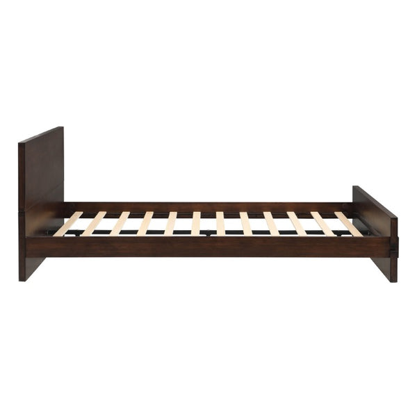 English Elm Queen Eco Solid Platform Bed Minimalist Low Profile Sustainable Frame for Modern Bedroom Chocolate Queen Bamboo LP000193AAP