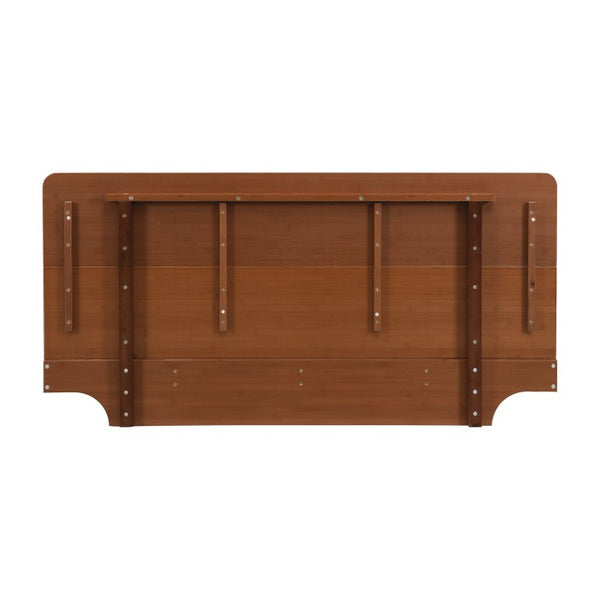 English Elm Queen Solid Bamboo Floating Platform Bed Organic Modern Frame with 800 Lb Capacity Brown LP000416AAD