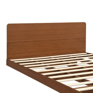 English Elm Queen Solid Bamboo Floating Platform Bed Organic Modern Frame with 800 Lb Capacity Brown LP000416AAD