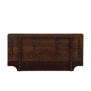 English Elm Queen Solid Bamboo Floating Platform Bed Organic Modern Frame with 800 Lb Capacity Chocolate LP000416AAP