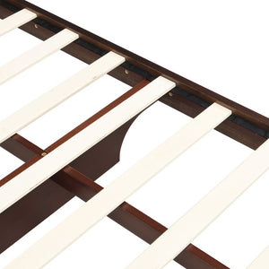 English Elm Queen Solid Bamboo Floating Platform Bed Organic Modern Frame with 800 Lb Capacity Chocolate LP000416AAP