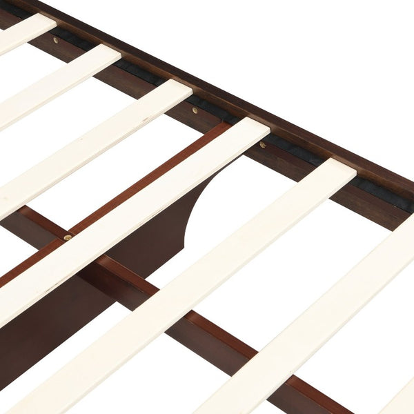 English Elm Queen Solid Bamboo Floating Platform Bed Organic Modern Frame with 800 Lb Capacity Chocolate LP000416AAP