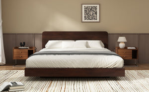 English Elm Queen Solid Bamboo Floating Platform Bed Organic Modern Frame with 800 Lb Capacity Chocolate LP000416AAP
