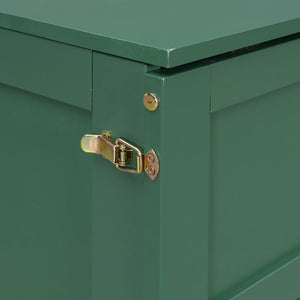 English Elm Queen Murphy Bed Cabinet with Rattan Panel Detail and Built-in Storage Drawers Green LP000678AAF-1
