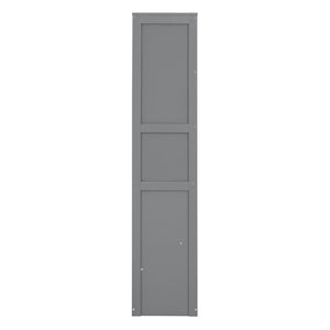 English Elm Full Size Murphy Wall Bed with Side Shelving for Studio and Multi-Use Spaces Gray LP000692AAE-3