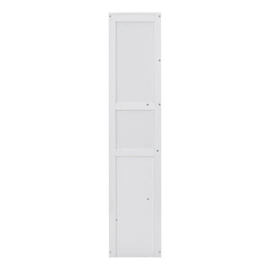 English Elm Full Size Murphy Wall Bed with Side Shelving for Studio and Multi-Use Spaces White LP000692AAK-3