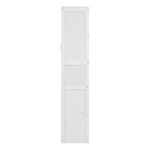 English Elm Queen Murphy Wall Bed with Integrated Shelves for Studio and Guest Room Use White 89.8 L x 67.7 W x 88.5 H LP000693AAK-4