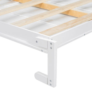 English Elm Full Size Murphy Wall Bed with Integrated Shelving Unit Space Saving MDF Cabinet LP000696AAK-3