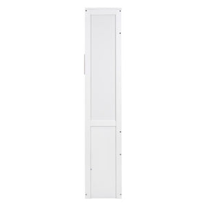 English Elm Full Size Murphy Wall Bed with Integrated Shelving Unit Space Saving MDF Cabinet LP000696AAK-3