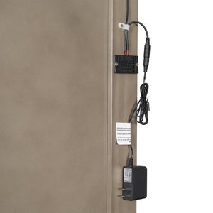 English Elm Queen Murphy Bed with Integrated Desk Side Cabinets and Shelves for Home Office Gray LP000739AAE-2