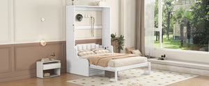 English Elm Queen Eco Solid Platform Bed Minimalist Low Profile Sustainable Frame for Modern Bedroom White Queen MDF+LVL LP000791AAK-4