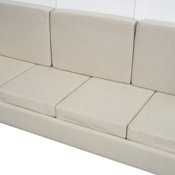 English Elm Queen Murphy Wall Bed with Integrated Linen Sofa Space Saving Studio Solution LP000892AAK-2