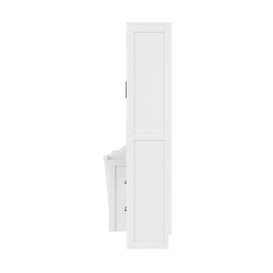English Elm Full Size Murphy Wall Bed with Wardrobe Drawers and Shelves for Studio Spaces MDF LP000908AAK-2