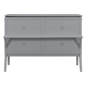 English Elm Twin Loft Bed with Slide Castle Tower Tent Pinewood Kids Playhouse Bedroom Gray LP001661AAE-1