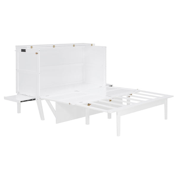 English Elm Twin Loft Bed with Slide Castle Tower Tent Pinewood Kids Playhouse Bedroom White LP001661AAK-1