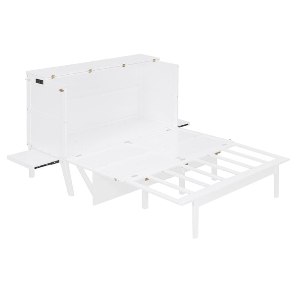 English Elm Twin Loft Bed with Slide Castle Tower Tent Pinewood Kids Playhouse Bedroom White LP001661AAK-1