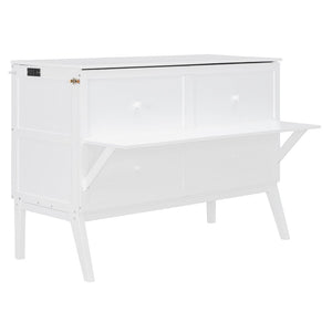 English Elm Twin Loft Bed with Slide Castle Tower Tent Pinewood Kids Playhouse Bedroom White LP001661AAK-1