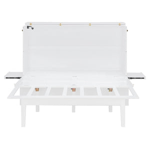 English Elm Twin Loft Bed with Slide Castle Tower Tent Pinewood Kids Playhouse Bedroom White LP001661AAK-1