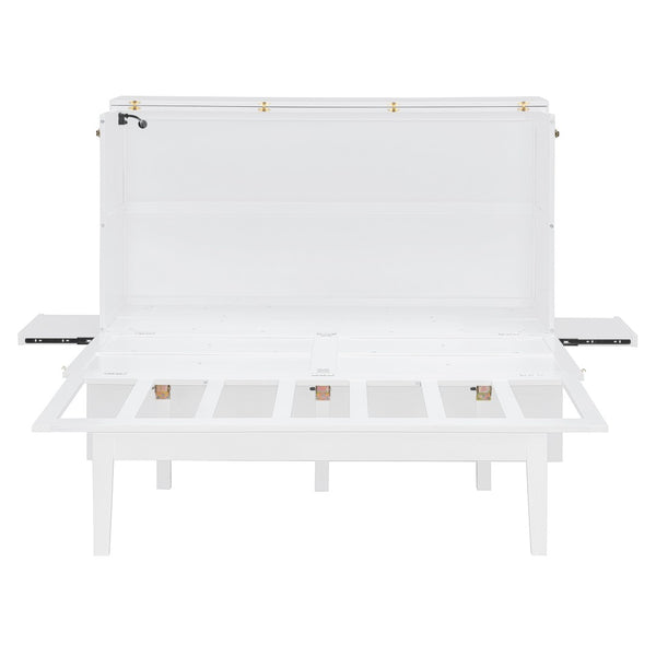 English Elm Twin Loft Bed with Slide Castle Tower Tent Pinewood Kids Playhouse Bedroom White LP001661AAK-1
