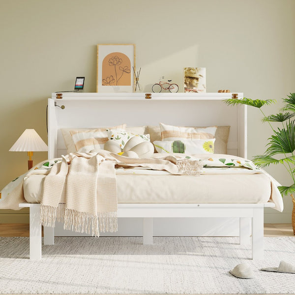 English Elm Twin Loft Bed with Slide Castle Tower Tent Pinewood Kids Playhouse Bedroom White LP001661AAK-1