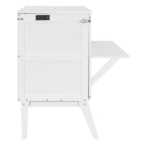 English Elm Twin Loft Bed with Slide Castle Tower Tent Pinewood Kids Playhouse Bedroom White LP001661AAK-1