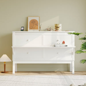 English Elm Twin Loft Bed with Slide Castle Tower Tent Pinewood Kids Playhouse Bedroom White LP001661AAK-1