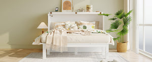 English Elm Twin Loft Bed with Slide Castle Tower Tent Pinewood Kids Playhouse Bedroom White LP001661AAK-1