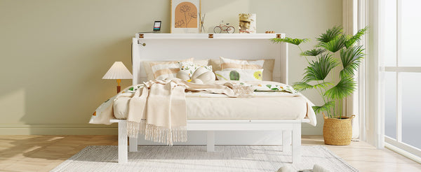 English Elm Twin Loft Bed with Slide Castle Tower Tent Pinewood Kids Playhouse Bedroom White LP001661AAK-1