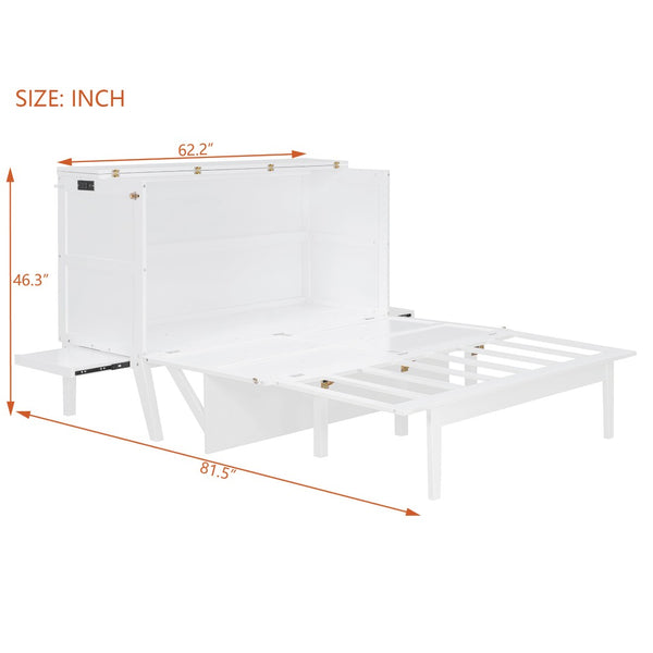English Elm Twin Loft Bed with Slide Castle Tower Tent Pinewood Kids Playhouse Bedroom White LP001661AAK-1