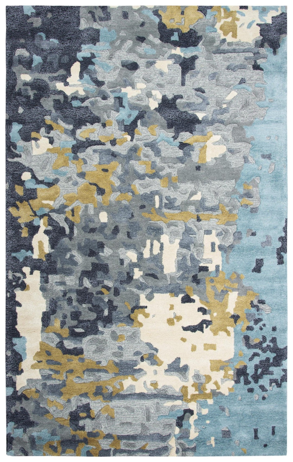 Alora Decor Lapis Hand-Tufted Gray Rug With Hand-Carved Texture, 80% Wool 20% Viscose — Sculptural Contemporary Accent 5' x 8' LAPLP100233040508