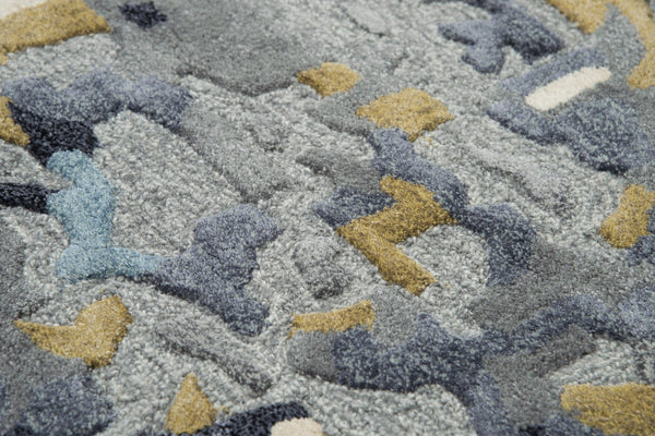 Alora Decor Lapis Hand-Tufted Gray Rug With Hand-Carved Texture, 80% Wool 20% Viscose — Sculptural Contemporary Accent 5' x 8' LAPLP100233040508
