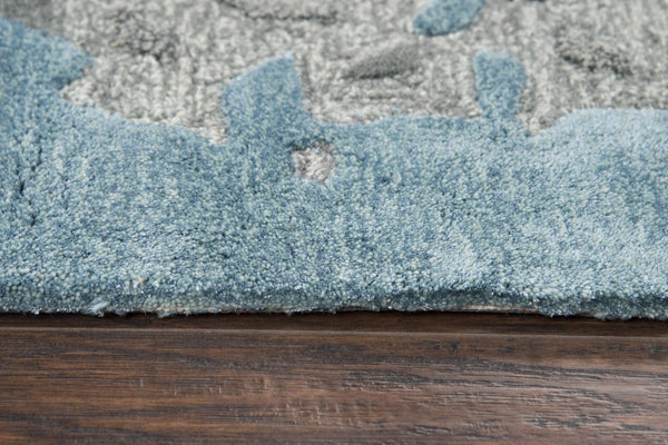 Alora Decor Lapis Hand-Tufted Gray Rug With Hand-Carved Texture, 80% Wool 20% Viscose — Sculptural Contemporary Accent 5' x 8' LAPLP100233040508