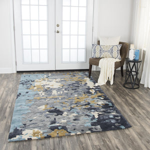 Alora Decor Lapis Hand-Tufted Runner 2'6"X8' — Wool-Viscose Cut & Loop Pile, Hand-Carved Abstract Texture, Durable Elegance LAPLP100233042608
