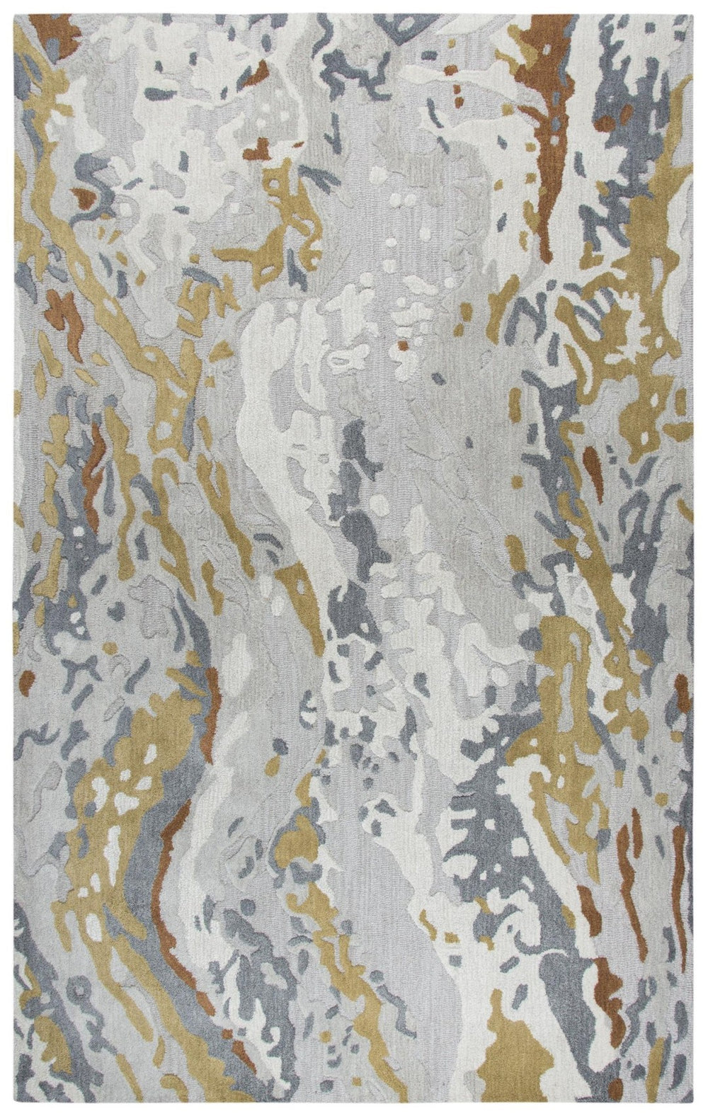 Alora Decor Lapis Gray Hand-Tufted Wool-Viscose Rug With Abstract Painterly Design, Soft Sheen And Durable Texture 10' x 13' LAPLP100333540113