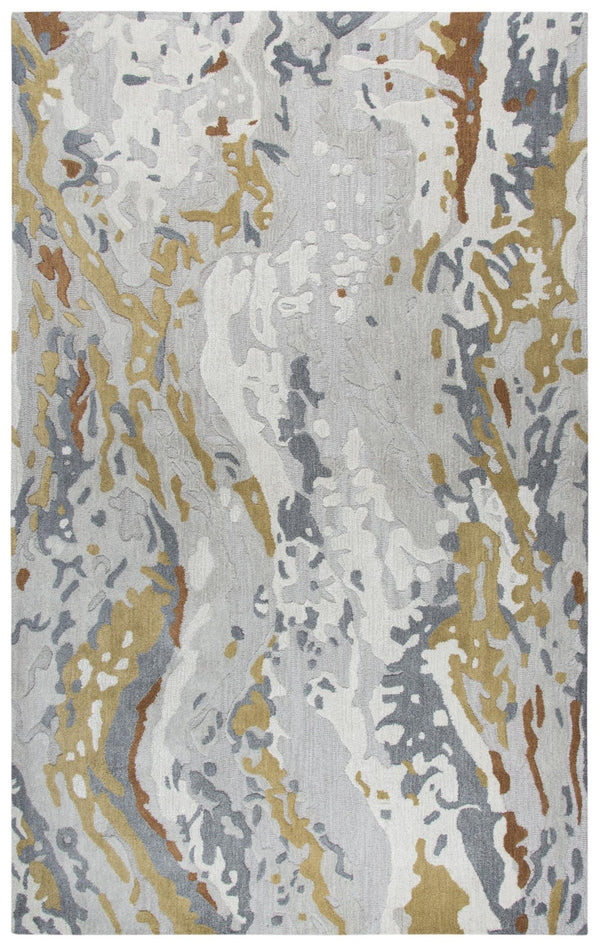 Alora Decor Lapis Gray Hand-Tufted Wool-Viscose Rug With Abstract Painterly Design, Soft Sheen And Durable Texture 10' x 13' LAPLP100333540113