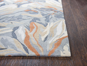 Alora Decor Lapis Hand-Tufted Blue Runner Rug 80% Wool 20% Viscose — Abstract Floral, Carved Texture, Durable Elegance LAPLP100404332608