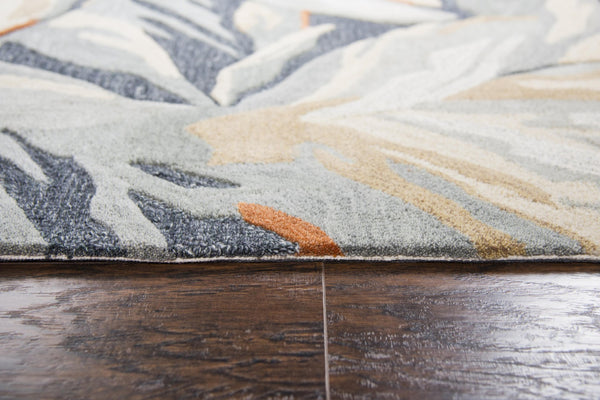 Alora Decor Lapis Hand-Tufted Blue Runner Rug 80% Wool 20% Viscose — Abstract Floral, Carved Texture, Durable Elegance LAPLP100404332608