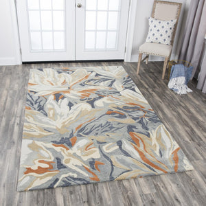 Alora Decor Lapis Hand-Tufted Blue Runner Rug 80% Wool 20% Viscose — Abstract Floral, Carved Texture, Durable Elegance LAPLP100404332608