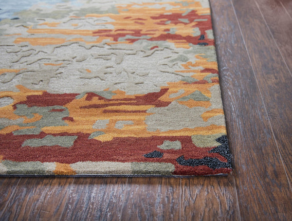 Alora Decor Lapis Hand-Tufted Wool-Viscose Rug With Hand-Carved Texture, Neutral Shimmer For Living Areas 10' x 13' LAPLP1007TNMU0113