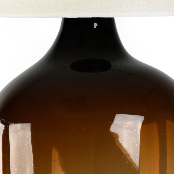 Zentique POSEIDON Amber Lamp with Hand-Finished Glass — Sculptural Warm Glow for Living Rooms & Bedside Tables W14 x H25 x D14 LPV003 AMBER