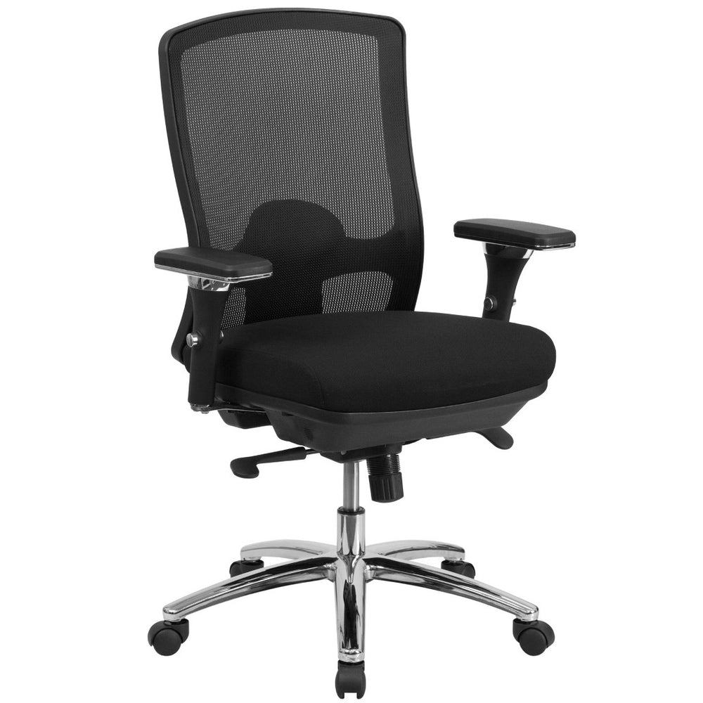 English Elm HERCULES Series Big & Tall 350 lb Rated Ergonomic Mesh Office Chair for 24/7 Comfort & Support LQ-2-BK-GG
