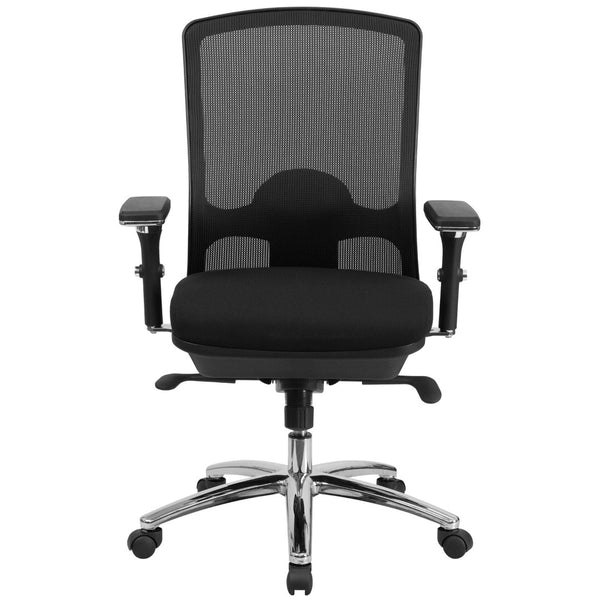 English Elm HERCULES Series Big & Tall 350 lb Rated Ergonomic Mesh Office Chair for 24/7 Comfort & Support LQ-2-BK-GG