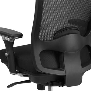 English Elm HERCULES Series Big & Tall 350 lb Rated Ergonomic Mesh Office Chair for 24/7 Comfort & Support LQ-2-BK-GG