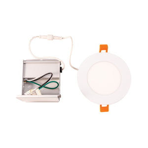 Thomas Lighting Mercury Slim Integrated LED Recessed Ceiling Light with Flush Opaque Lens in White 5 inches Round LR10044