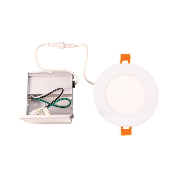 Thomas Lighting Mercury Slim Integrated LED Recessed Ceiling Light with Flush Opaque Lens in White 5 inches Round LR10044